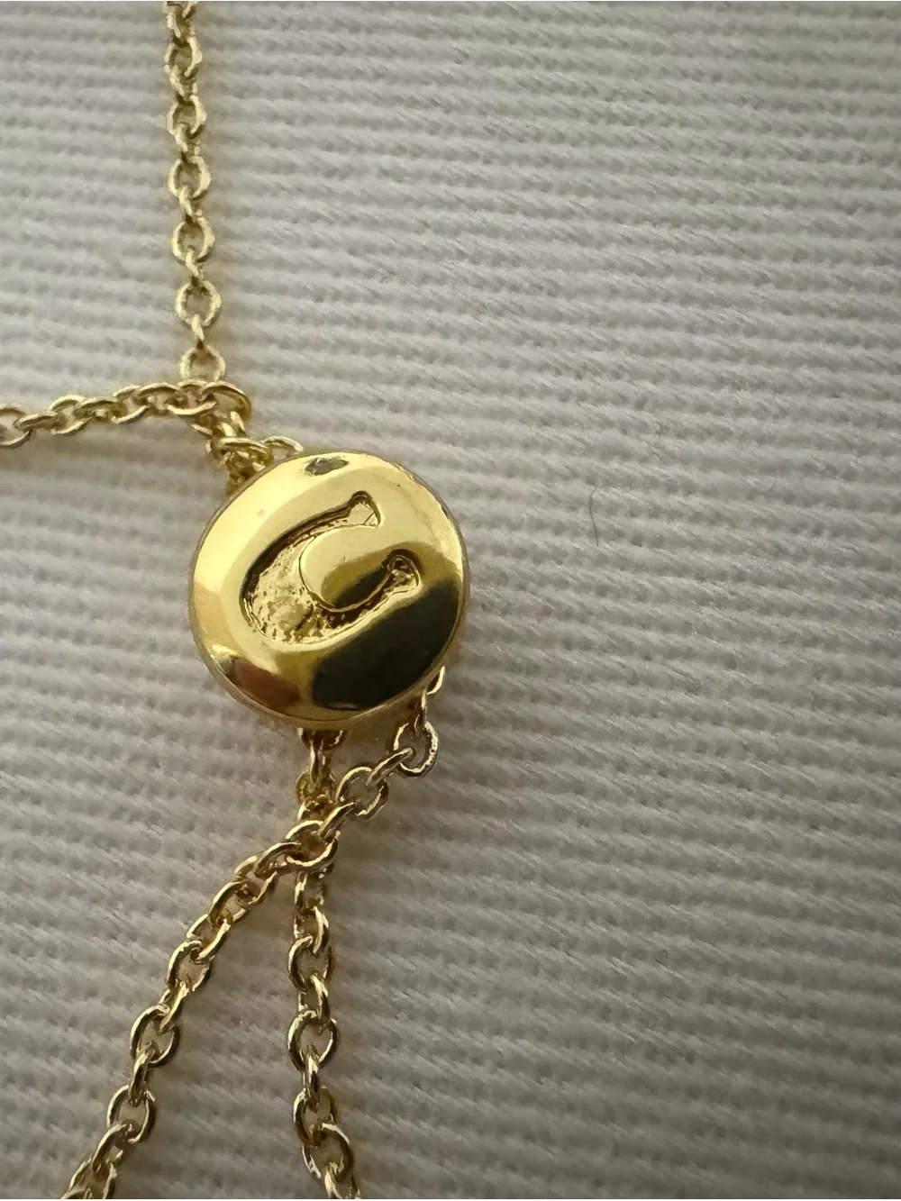 Coach Gold-Tone Link Slider Bracelet